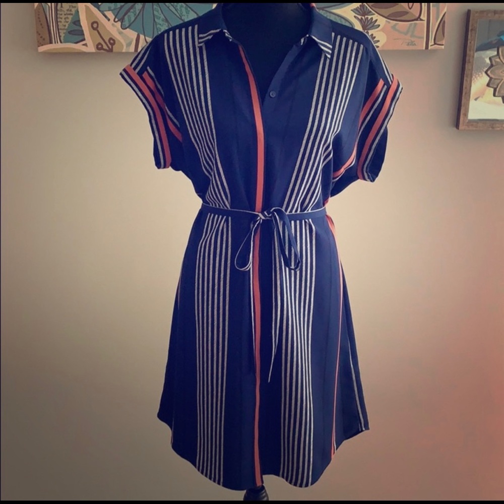 Express Blue and Pink Size Large Dress
